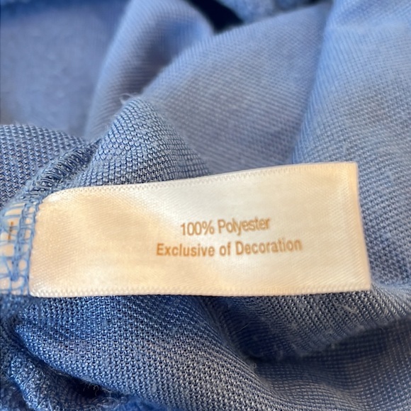 Stan Herman Blue Soft Microfiber Zippered Short Sleeve Lounge Robe Size Petite S - Picture 6 of 7